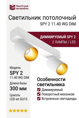 Светильник потолочный SPY 2 11.40 WG DIM