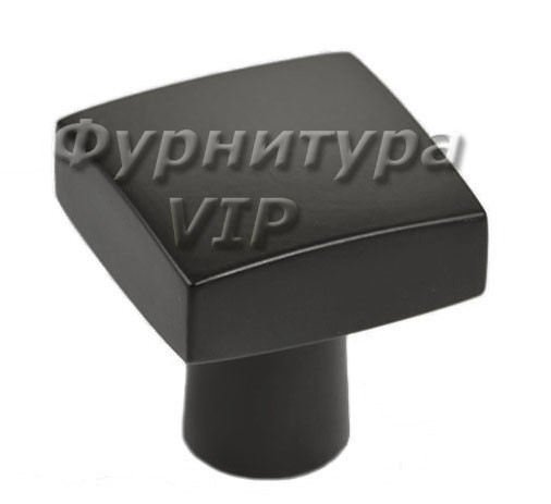 Ручка кнопка 920-35 BK, материал Латунь, цвет Чёрный, отделка Черный, 35*35*36,5 мм