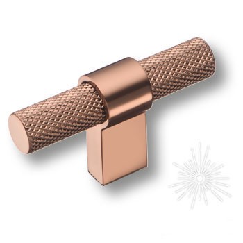 Ручка кнопка 8774 0008 RS-RS, материал Алюминий, отделка Розовое золото, 35*16*60 мм