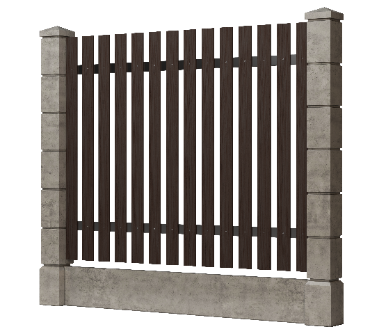 Заборная доска GRINDERDECO, ДПК, шлифованная цвет Венге.