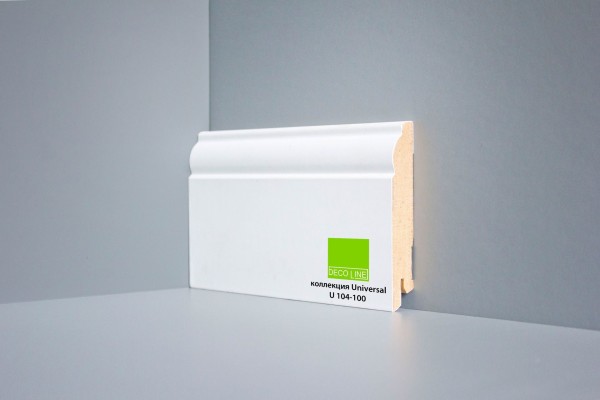 Плинтус Deartio Белый U 104-h 100мм