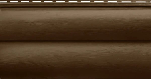 Виниловый сайдинг Альта-Профиль Блок-хаус Премиум, ВН-02 Орех темный