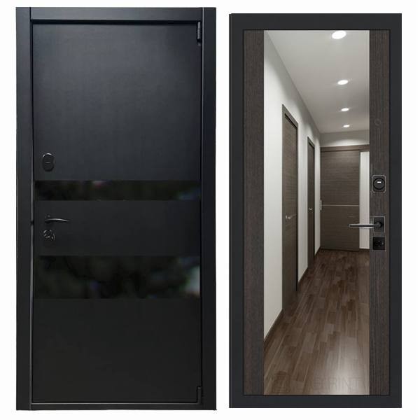 Дверь входная «Горизонт» , внутренняя панель Н-108 (дуб серый)