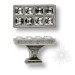 Ручка кнопка 15.349.00.SWA.16, материал Замак, отделка Кристаллы Swarovski Серебро, 28*24*40 мм