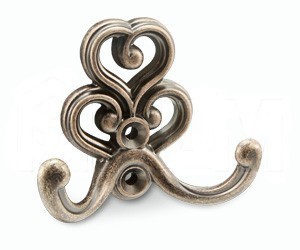 Крючок WAP.802.000.00AB, материал Замак, отделка Бронза, 62,4*73,5*30 мм