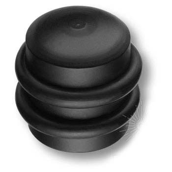 Дверной ограничитель напольный 03233 BLACK, материал Латунь, отделка Черный, 30*d=25/30 мм