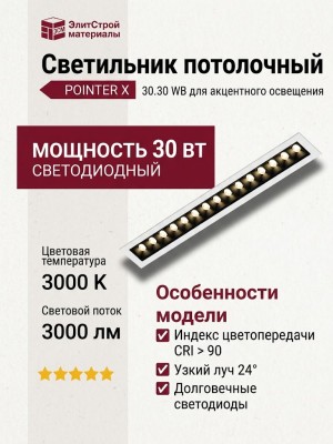Светильник потолочный POINTER X 30.30 WB
