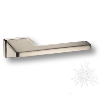 Дверная ручка на прямоугольной розетке HA199RO15 NB LINEA D, материал Замак, отделка Никель