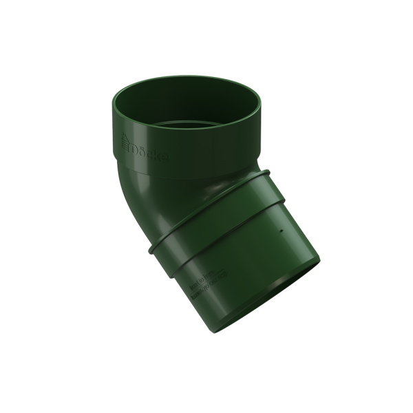Водосточное колено 45˚ Docke Standard, цвет зелёный