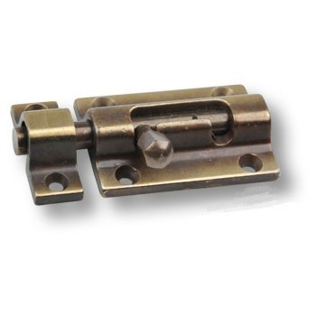 Шпингалет 00178, материал Латунь, отделка Бронза, 10/25*32*45 мм