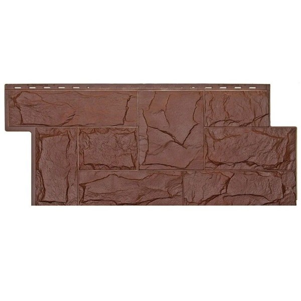 Фасадная панель T-Сайдинг, Гранит Леон Коричневый