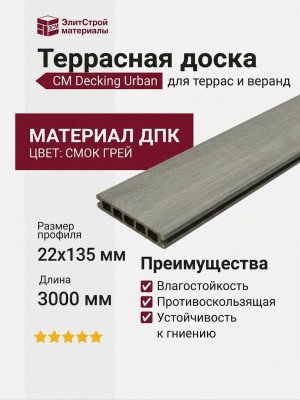 Террасная доска CM Decking Urban, Смок Грей
