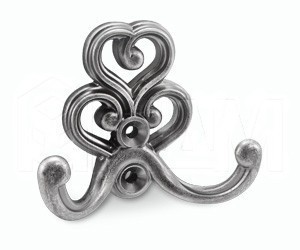 Крючок WAP.802.000.00AN, материал Замак, отделка Серебро, 62,4*73,5*30 мм