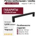 Ручка скоба 11.3811.12, материал Замак, цвет Чёрный, 169*8*28 мм