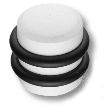 Дверной ограничитель напольный 03237 WHITE, материал Латунь, отделка Белый, 30*d=25/30 мм