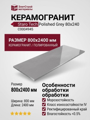 Staro Tech Polished Grey 80x240 С0004945