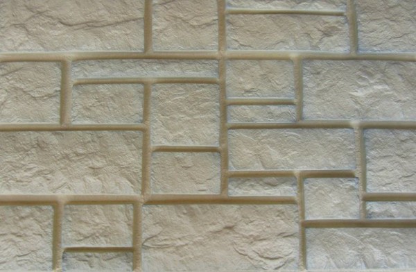 Фасадная панель Аэлит "Дворцовый камень" в желтом цвете.