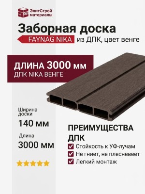 Заборная доска FAYNAG ДПК NIKA цвет венге