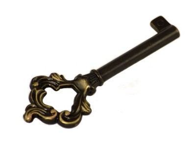 Ключ 15.510.42.04, материал Замак, отделка Бронза, 31*81/42 мм