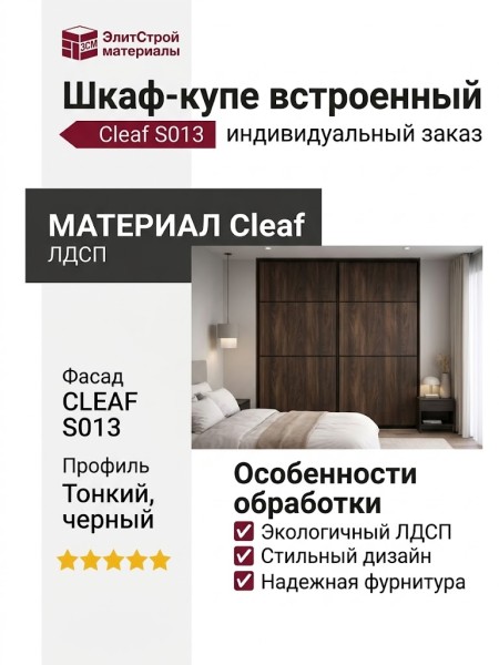 Шкаф-купе встроенный Cleaf S013