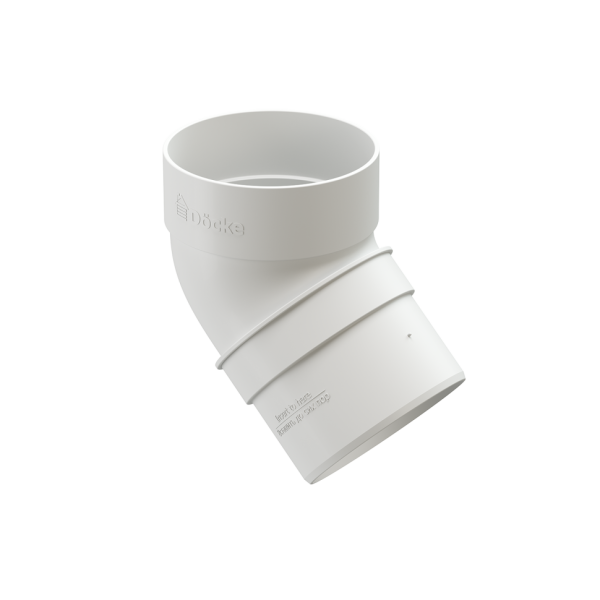 Колено водостока 45˚ Docke Standard, белое