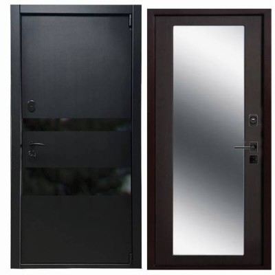 Дверь входная «Горизонт», внутренняя панель НШ-9/2 ( дуб серый)