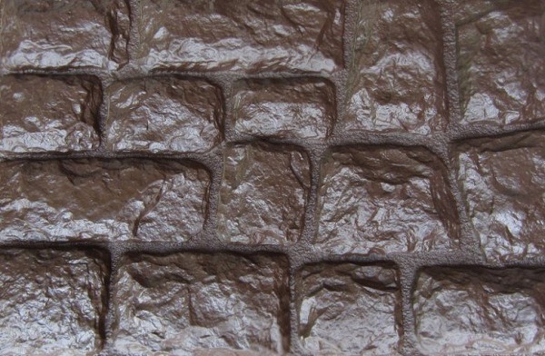 Фасадная панель Аэлит Крупный камень Коричневый