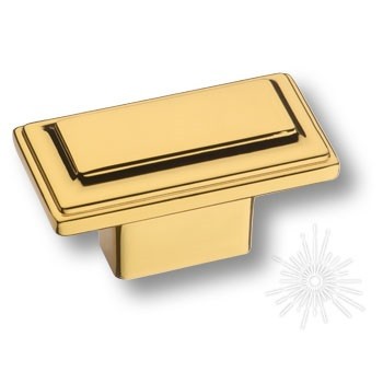 Ручка кнопка 3305 0016 GL, материал Замак, отделка Золото, 26*49 мм
