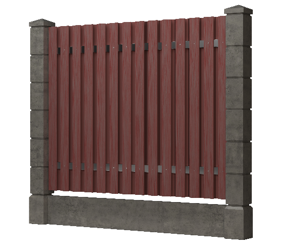 Заборная доска GRINDERDECO, ДПК, текстура "дуб" Мербау.