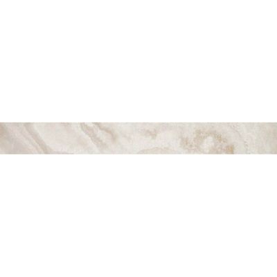 Бордюр Atlas Concorde (Атлас Конкорд) Supernova Onyx Pure White Listello Lap 7,3x59 см, лаппатированный (610090001232)