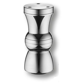 Опора мебельная регулируемая KAL-0001-0100-A01, материал Алюминий, отделка Хром, 100*d=44 мм