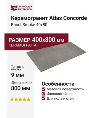 Atlas Concorde Italy Boost Smoke 40x80 8B8K