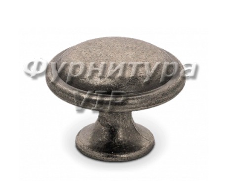 Ручка кнопка A-1014.G49, материал Замак, отделка Серебро, 22*d=30 мм