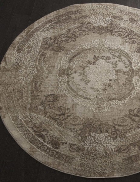 Ковер Armina 3707A brown круг