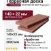 Террасная доска ДПК I-Techplast МАССИВ 3D NEW Терракот