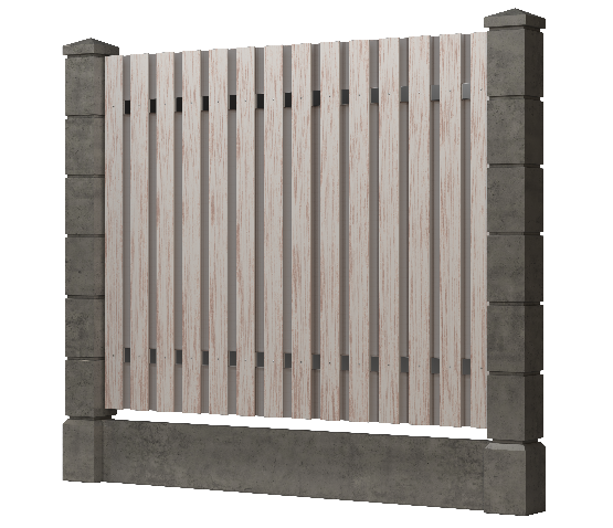 Заборная доска GRINDERDECO, ДПК, текстура "дуб" в выбеленном оттенке.