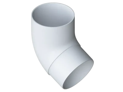 Колено трубное 67°, Альта-профиль, Элит Белоснежный