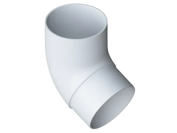 Колено трубное 67°, Альта-профиль, Элит Белоснежный