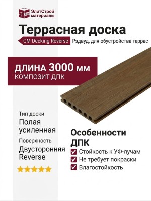 Террасная доска CM Decking Reverse, Рэдвуд