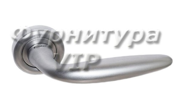 Дверная ручка на круглой розетке "KUBA" CS 933/103, отделка Хром, 150*50*50 мм