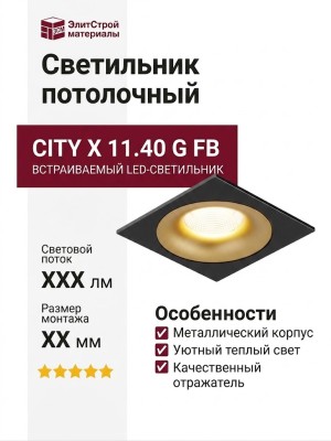 Светильник потолочный CITY X 11.40 G FB