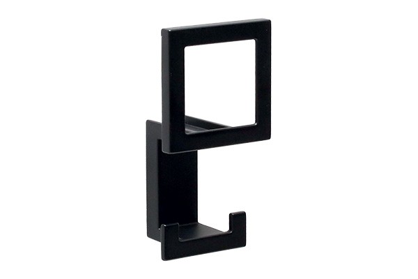 Крючок 2434/PB12, материал Замак, цвет Чёрный, отделка Черный, 101*21*43 мм