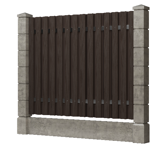Заборная доска GRINDERDECO, ДПК, текстура "дуб" Венге.