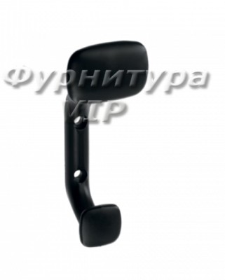 Крючок Gamet WZ-TOLED-C0-20M, материал Замак, цвет Чёрный, отделка Черный, 112*44 мм