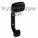 Крючок Gamet WZ-TOLED-C0-20M, материал Замак, цвет Чёрный, отделка Черный, 112*44 мм
