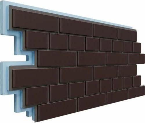Термопанели Доломит Кирпич 40 мм Цвет Коричневый