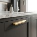 Ручка скоба SYSTEM 9020 0128 BB, материал Алюминий, отделка Золото, 19*35*188 мм