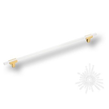 Ручка скоба 778-320-Gold-White, материал Замак, цвет Белый, отделка Белый Золото, 27*14*390 мм