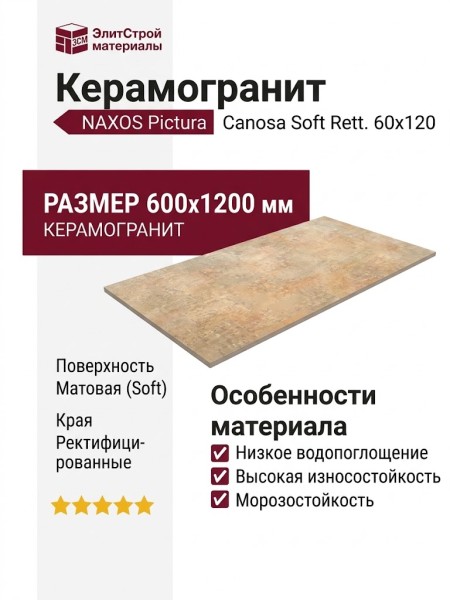 NAXOS Pictura Canosa Soft Rett. 60x120 124754