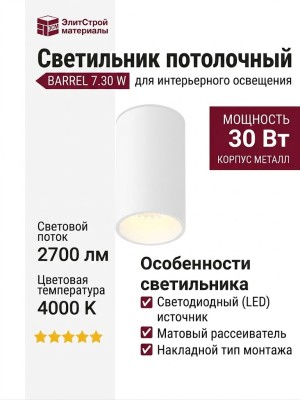 Светильник потолочный BARREL 7.30 W